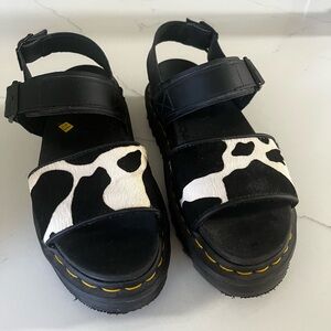 Dr. Marten Voss Platform Sandals - Hair On Cow Print - Womens 7
